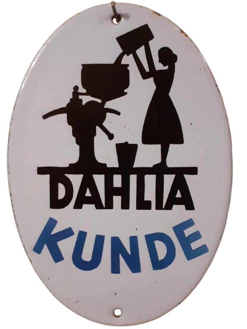 Insegne: Emailleschild Dahlia Kunde Original – Usato da Mörschwil venduto da antiksalon21