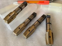M20 - 6H HSS Gewindebohrer TiN, 4 Stück, mit Innenkühlung