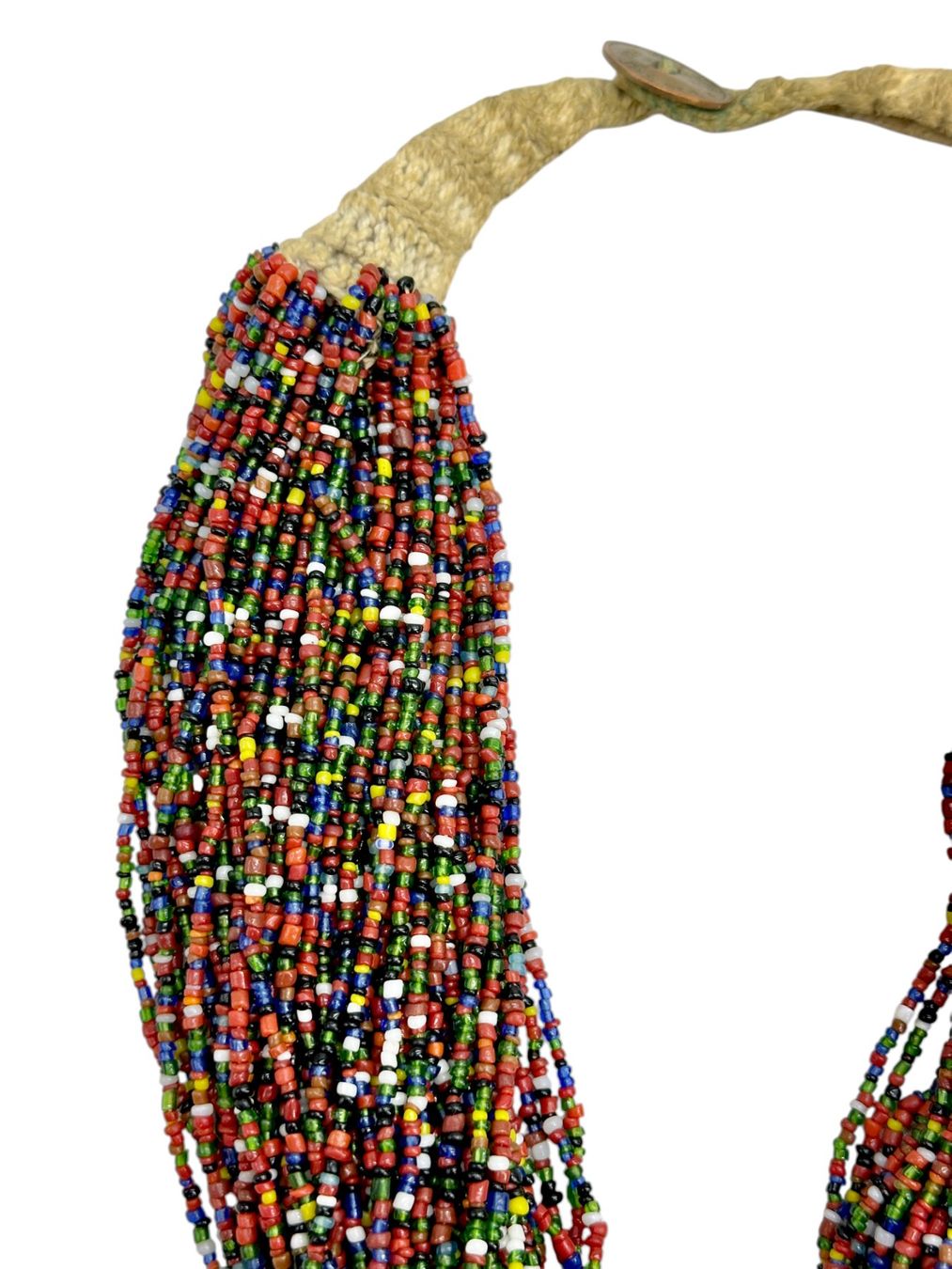 Catenine: Collier multirang NAGA authentique perles verre multicolore – Usato da Morges venduto da vintiques 1