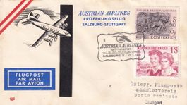 Erstflug AUA Salzburg - Stuttgart 1960