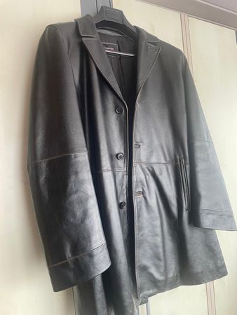 Herren Ledermantel, Grösse 50, schwarz, Winter-Sale!