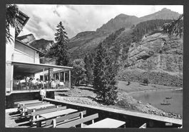 Näfels Berggasthaus Obersee Blick gegen Rautispitz Bahnstemp