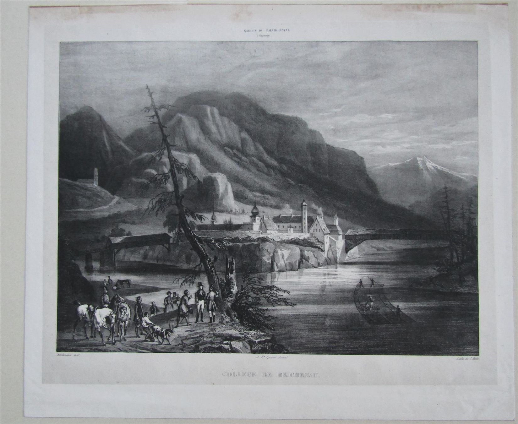 Incisioni: Reichenau grosse Lithographie Motte um 1830 – Usato da Rafz venduto da Helvet32