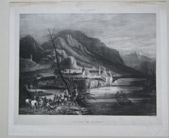 Reichenau grosse Lithographie Motte um 1830