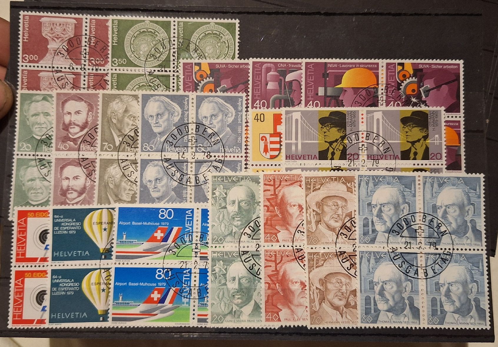 Tutti i francobolli: Div. 4er Blocks Schweiz  – Usato da Balgach venduto da SIMEON27 1