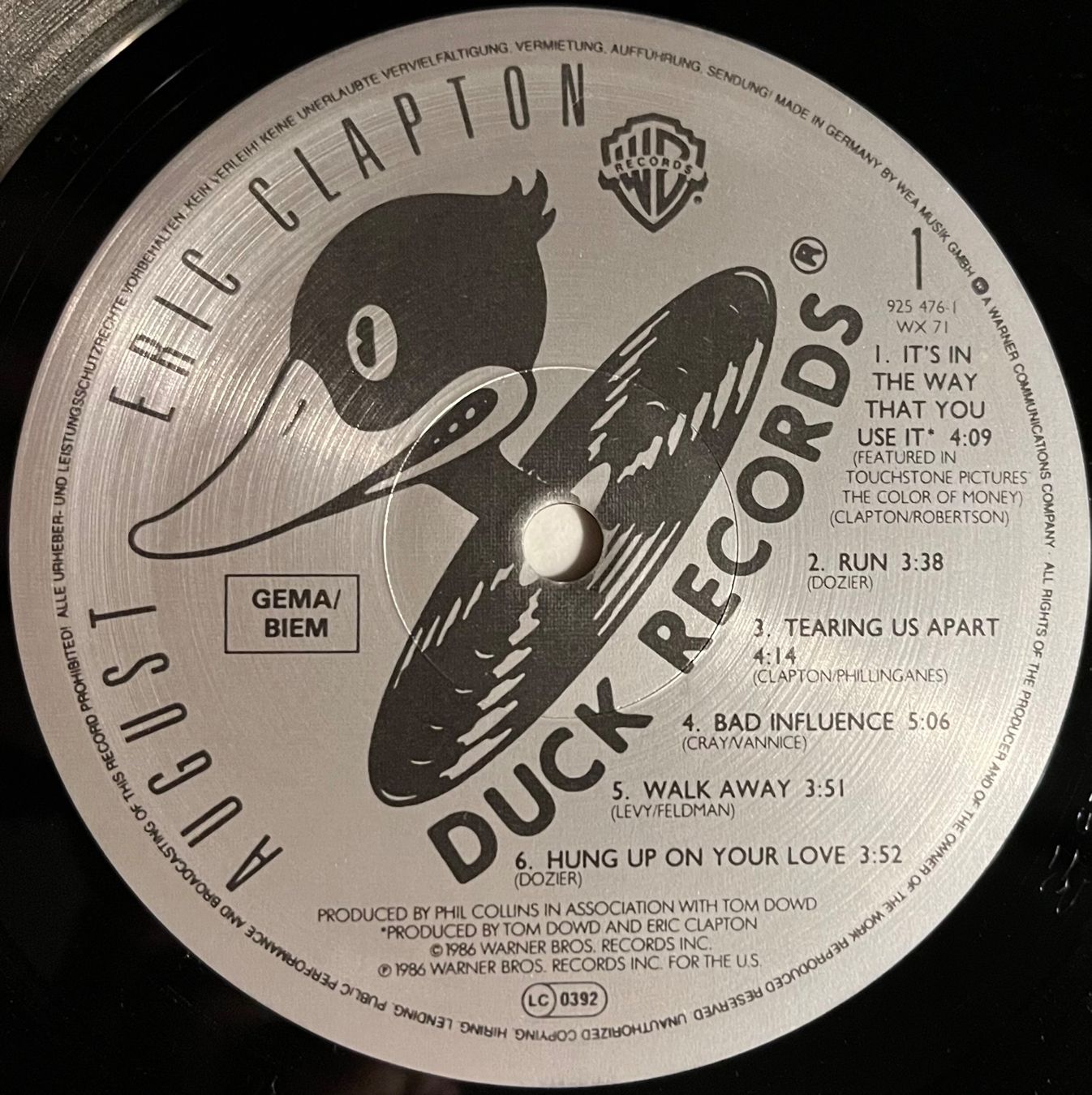 Vinyles: ERIC CLAPTON - AUGUST - 33 Tours – D'occasion à Bussigny par vinyl-pas-cher 3