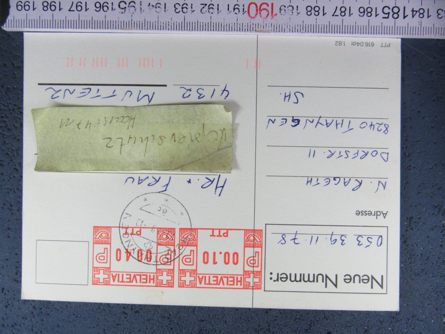Cartoline postali: PTT POST WERBE-AK NEUE TEFONNUMMER – Usato da Ettingen venduto da Hausi4711 1