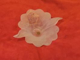 Cristal Schalle Murano Glas mitEngelsbild mit Goldrand