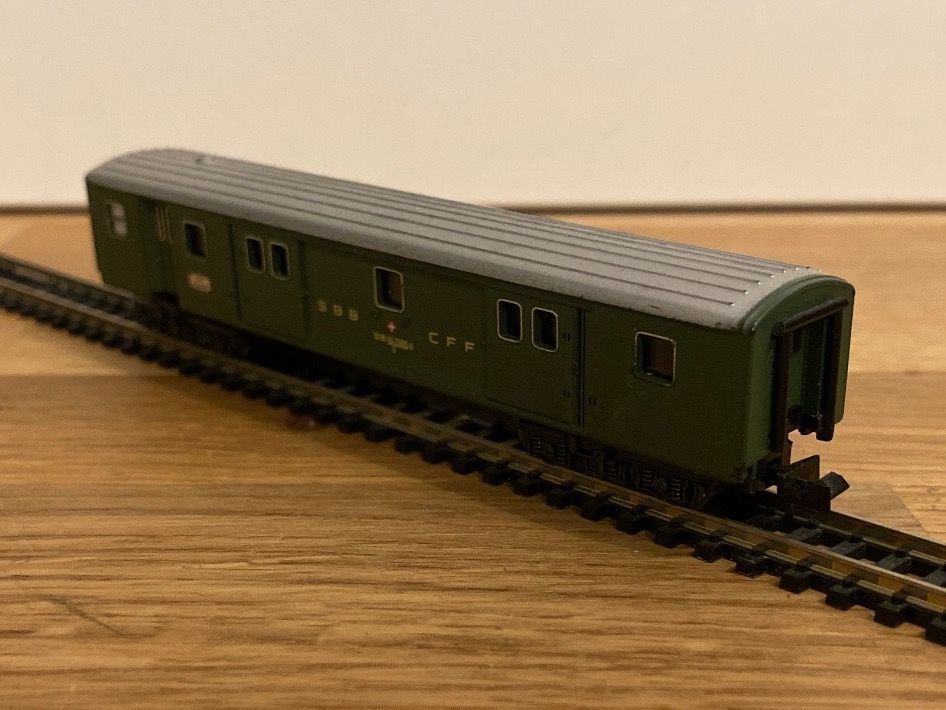 Trix Modellini di ferrovie: Minitrix 3027 SBB Gepäckwagen – Nuovo (secondo la descrizione) da Schlierbach venduto da Look8 1