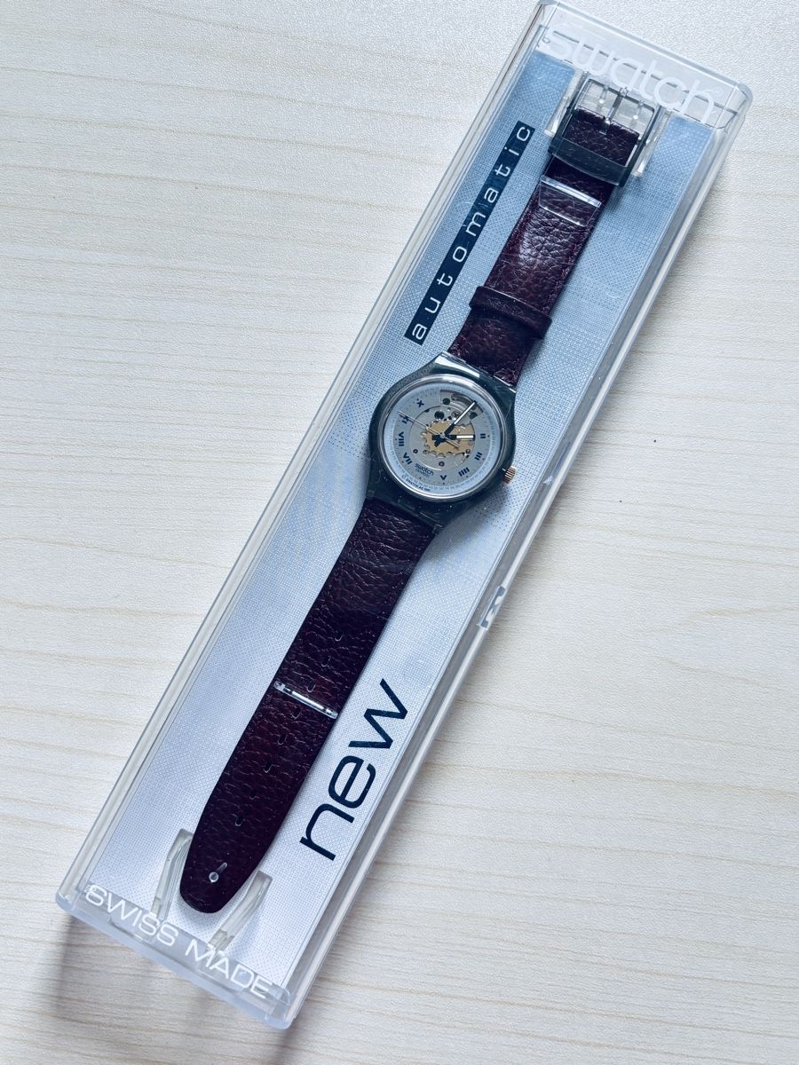 Swatch Uhren: Swatch Automatic Uhr 1991 mit Lederband – Gebraucht aus Grenchen von chththl 1
