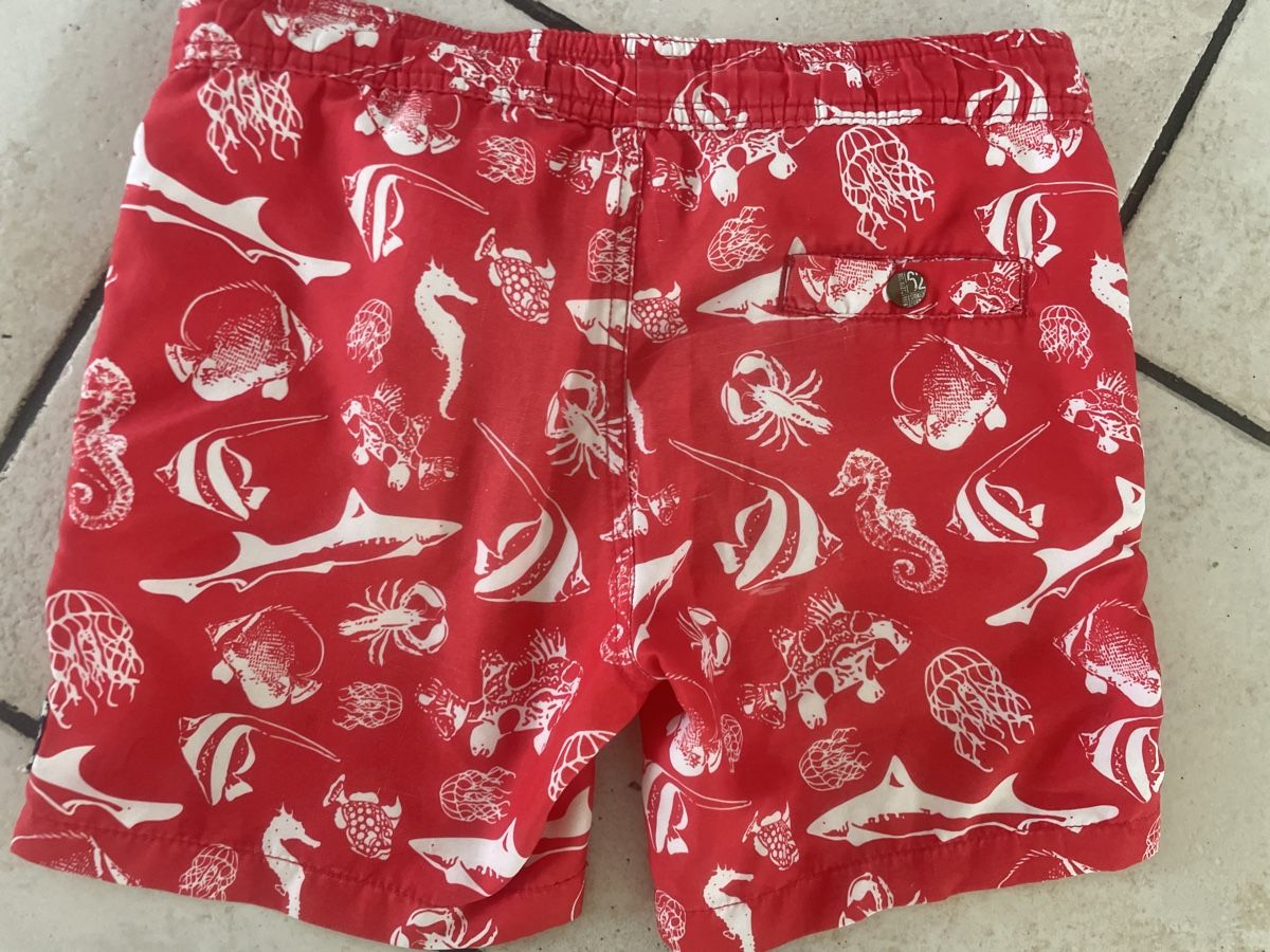 Costumi da bagno: Rote coole WE Badehose mit Tiermuster, Gr.128/134 – Usato da Obergerlafingen venduto da cabo4 1