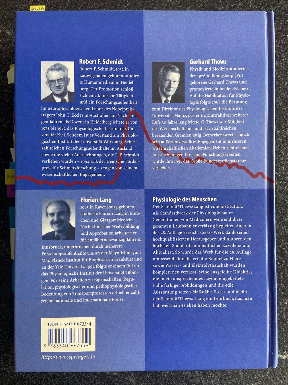 Libri: Physiologie des Menschen - Schmidt, Thews, Lang – Usato da Schwarzenburg venduto da Aha016 1
