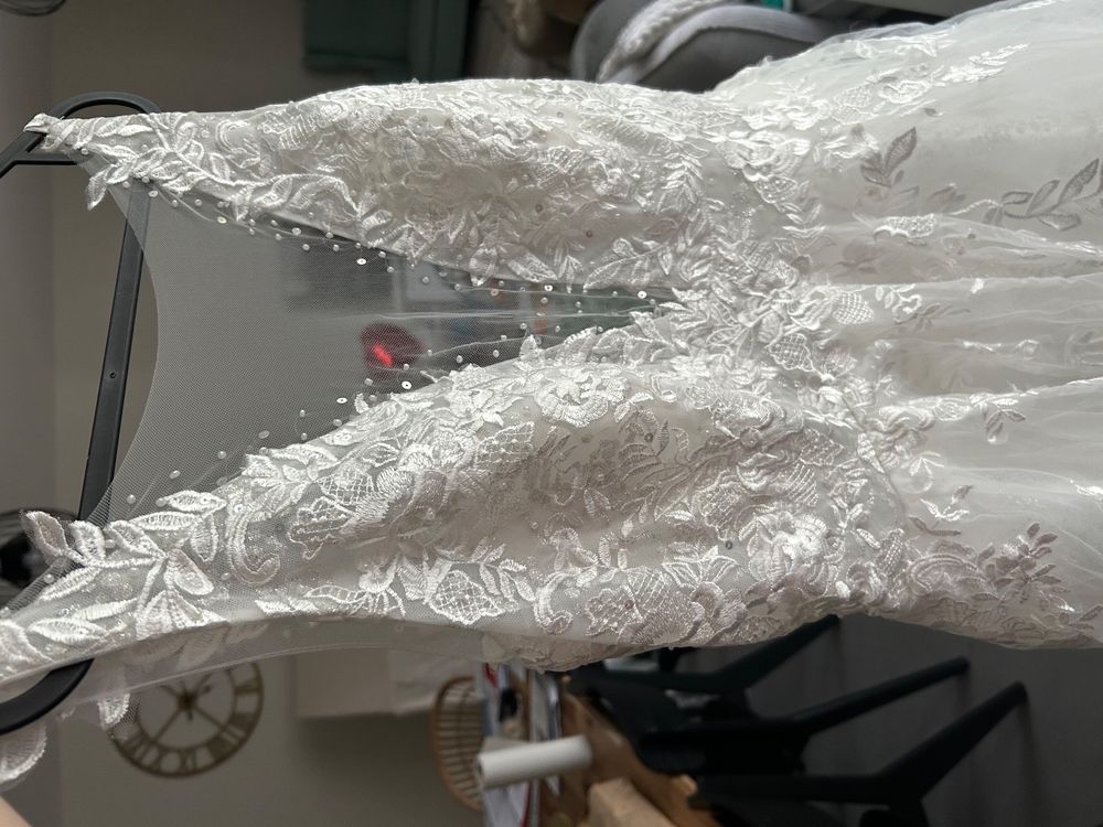 Robe De Soirée Longue Moulante En Dentelle Rose - Taille 36/38 - Neuve Jamais Portée