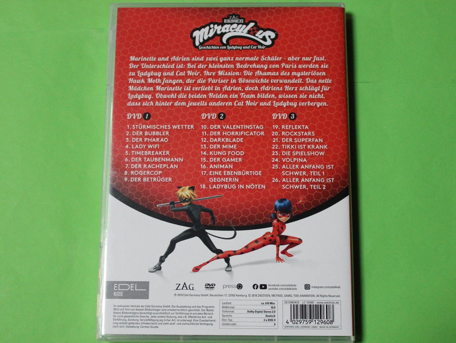Tutti i DVDs: MIRACULOUS Ladybug & Cat Noir Staffel 1 3DVD – Usato da Tübach venduto da JamesStone 2