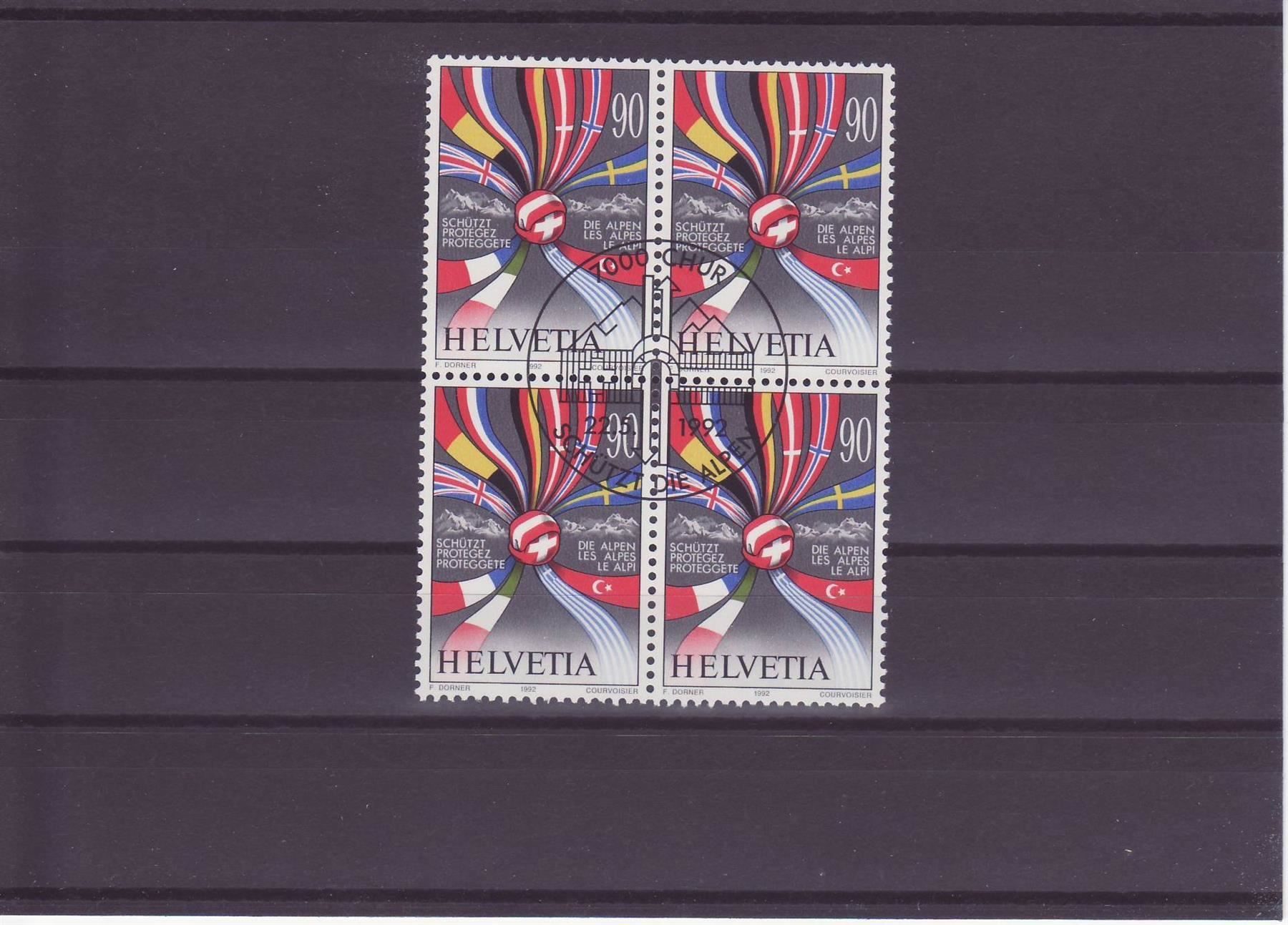 Tutti i francobolli: 1992 4er-Block Serie Ersttag – Usato da Spiez venduto da Crazyduck 4