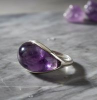 Eleganter Amthyst Silberring 925 (Rhodiniert)