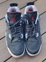 Air Jordan 4 Retro, Noir/Rouge, Taille 42