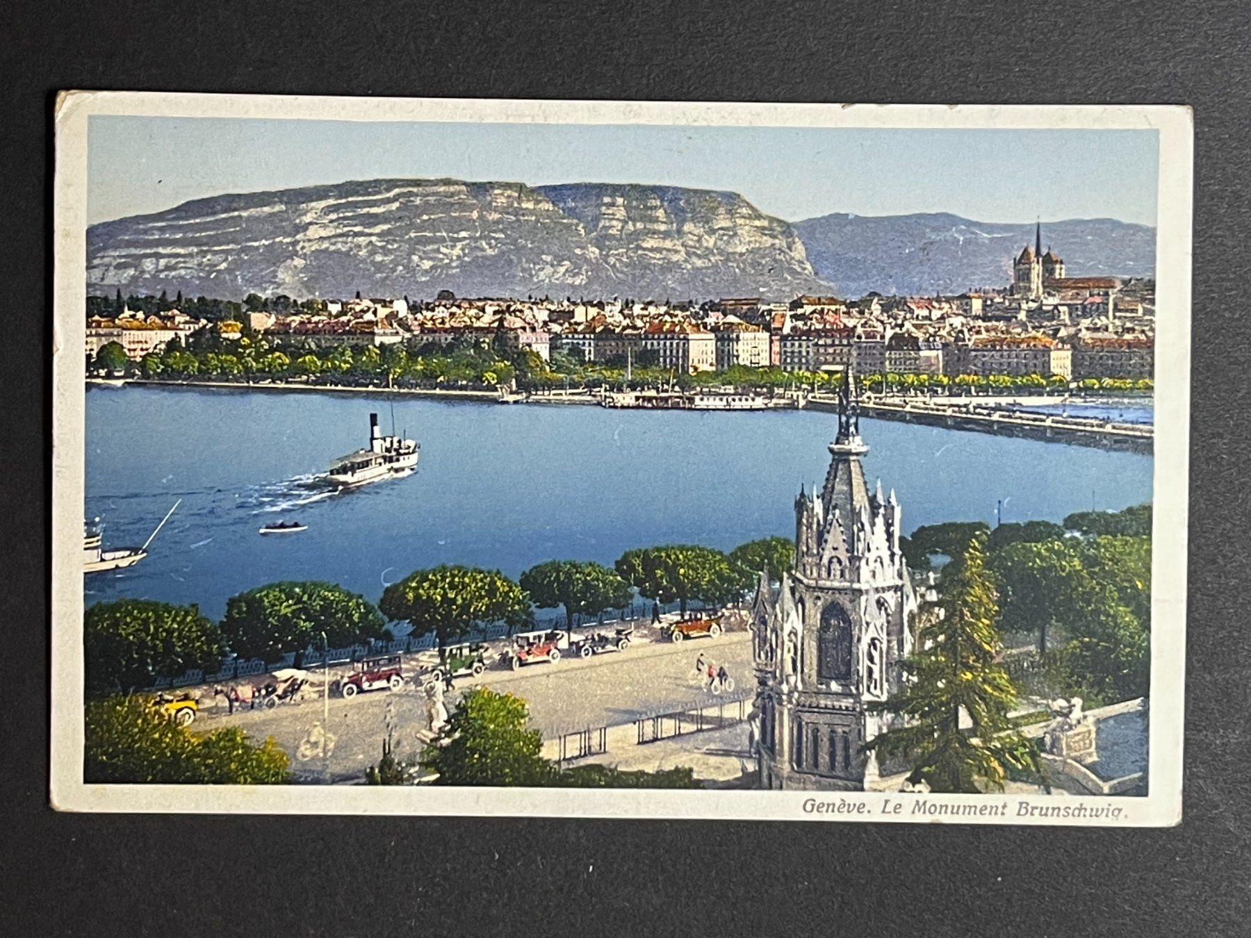 Ansichtskarten: Genf - 1933 - mit Stempel Autosalon – Gebraucht aus Steg VS von _vinci_