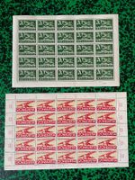 Zwei Briefmarken Bogen Schweiz Luftpost, Postfrisch