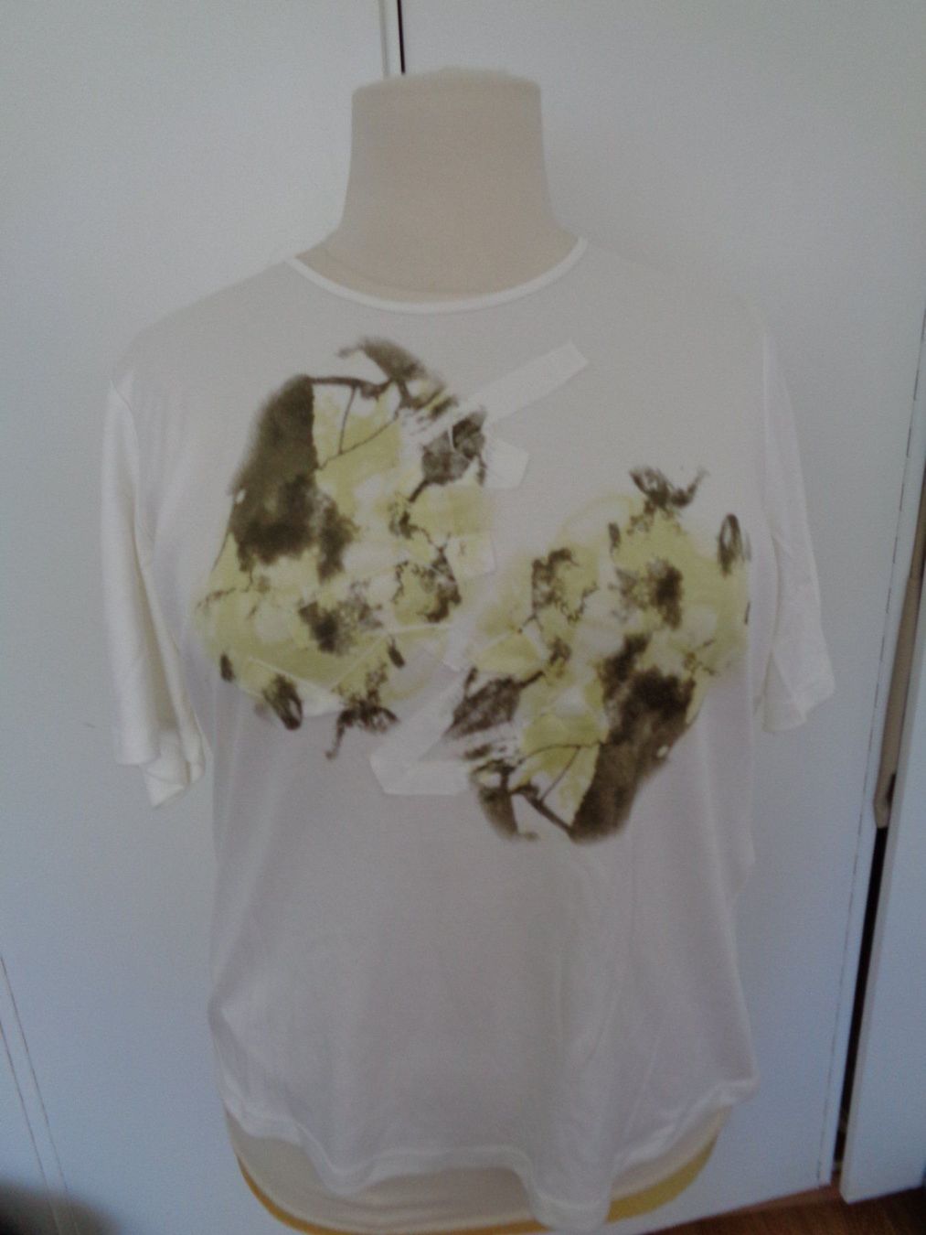 T-Shirts: T-shirt blanc/pistache T. 50 – Neu (gemäss Beschreibung) aus Marin-Epagnier von Madja