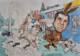 Dessin original Jean-Paul Bovée caricature Suisse Delémont