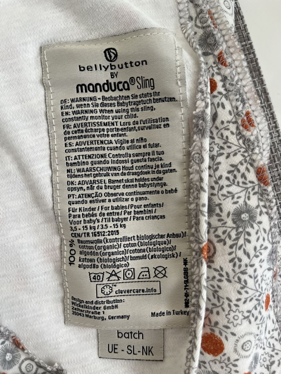 Manduca Marsupi portabebè: Manduca Sling Tragetuch Soft Blossom Light – Nuovo (secondo la descrizione) da Oberwil BL venduto da FinjaBijou 2