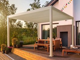 Terrassenüberdachung 3,6 x 3,6 m in weiss