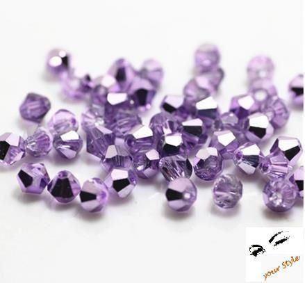Perle (finte): 100 Stk. Glas- Perlen 4mm "shiny violet metallic" – Nuovo e nell'imballaggio originale da Oberglatt ZH venduto da -your-Style-
