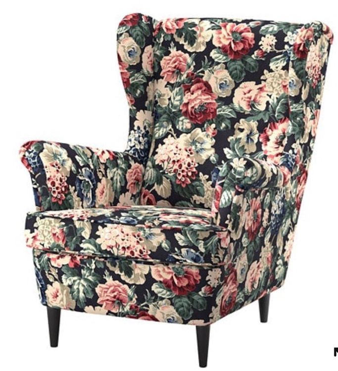 Ohrensessel Ikea Strandmon Blumenmuster Kaufen auf Ricardo