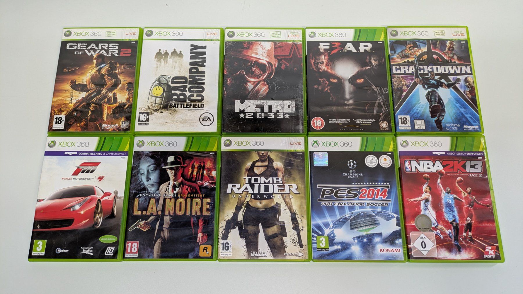 Microsoft Console: Microsoft Xbox 360, 2 Controller, 10 Spiele – Usato da Menziken venduto da mame18 3