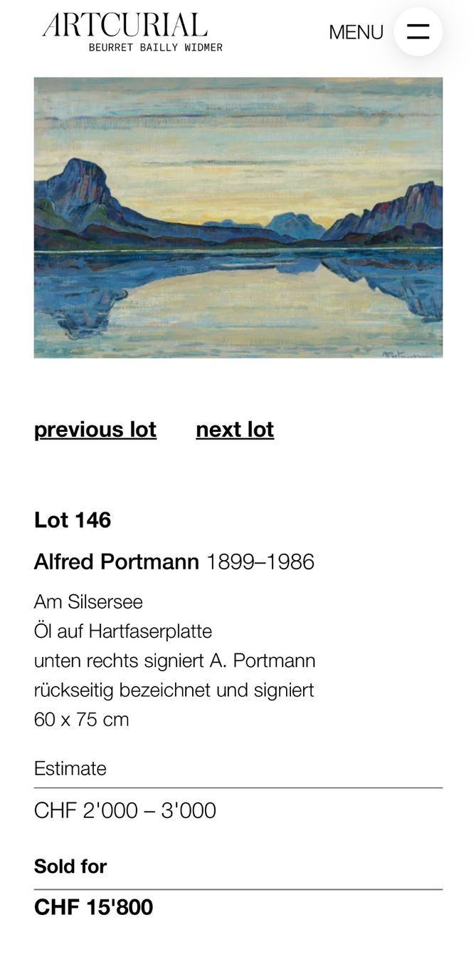 Dipinti: Alfred Portmann, Ölgemälde, Greifensee – Usato da Olten venduto da peterblau 5