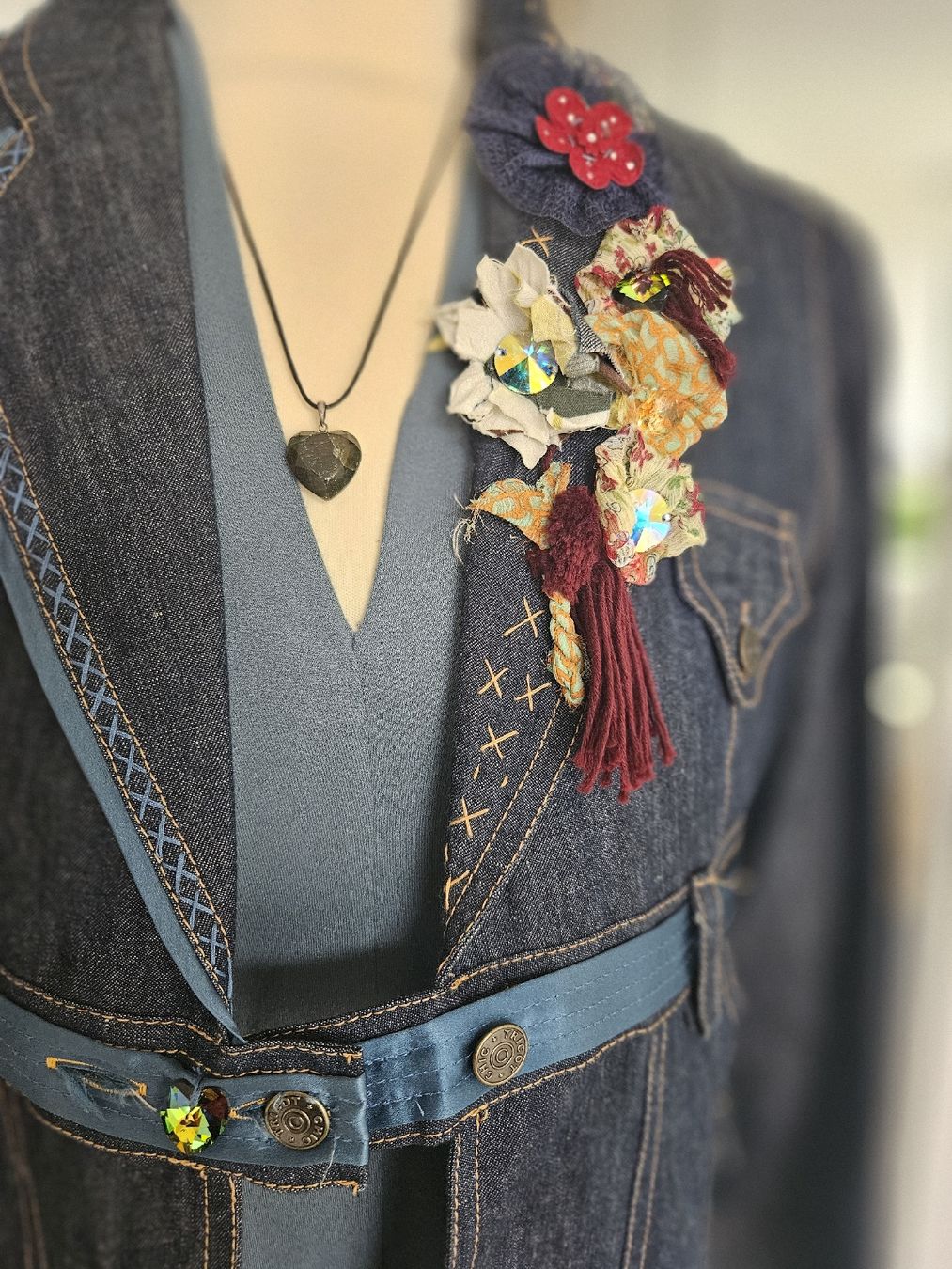 Jacken: Blazer jean marque Tricot Chic T42 – Neu (gemäss Beschreibung) aus Cheyres von Karine-Schweiz 4