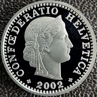 20 Rappen 2002 pp / aus Münzsatz / in einer Münzkapsel