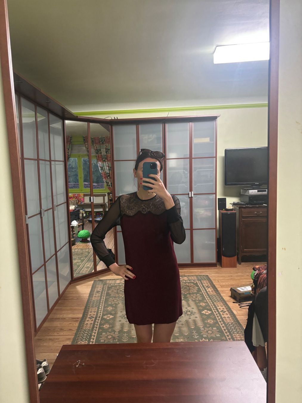 Sandro Vestiti: Sandro dark red lace dress size 2 – Nuovo (secondo la descrizione) da Genève venduto da Bella_909