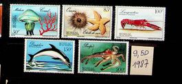 SÉNÉGAL SÉRIE DE TIMBRES NEUFS** 1987. COTE  9.5 EUROS /U430