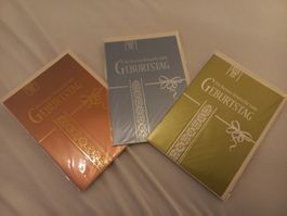 3ER- SET GEBURTSTAGSKARTEN NAGELNEU UND OVP!
