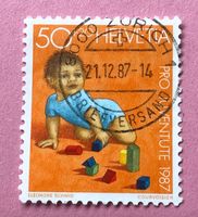 Nr.J 304 Kriechendes Kind Pro Juventute GESTEMPELT 1987   