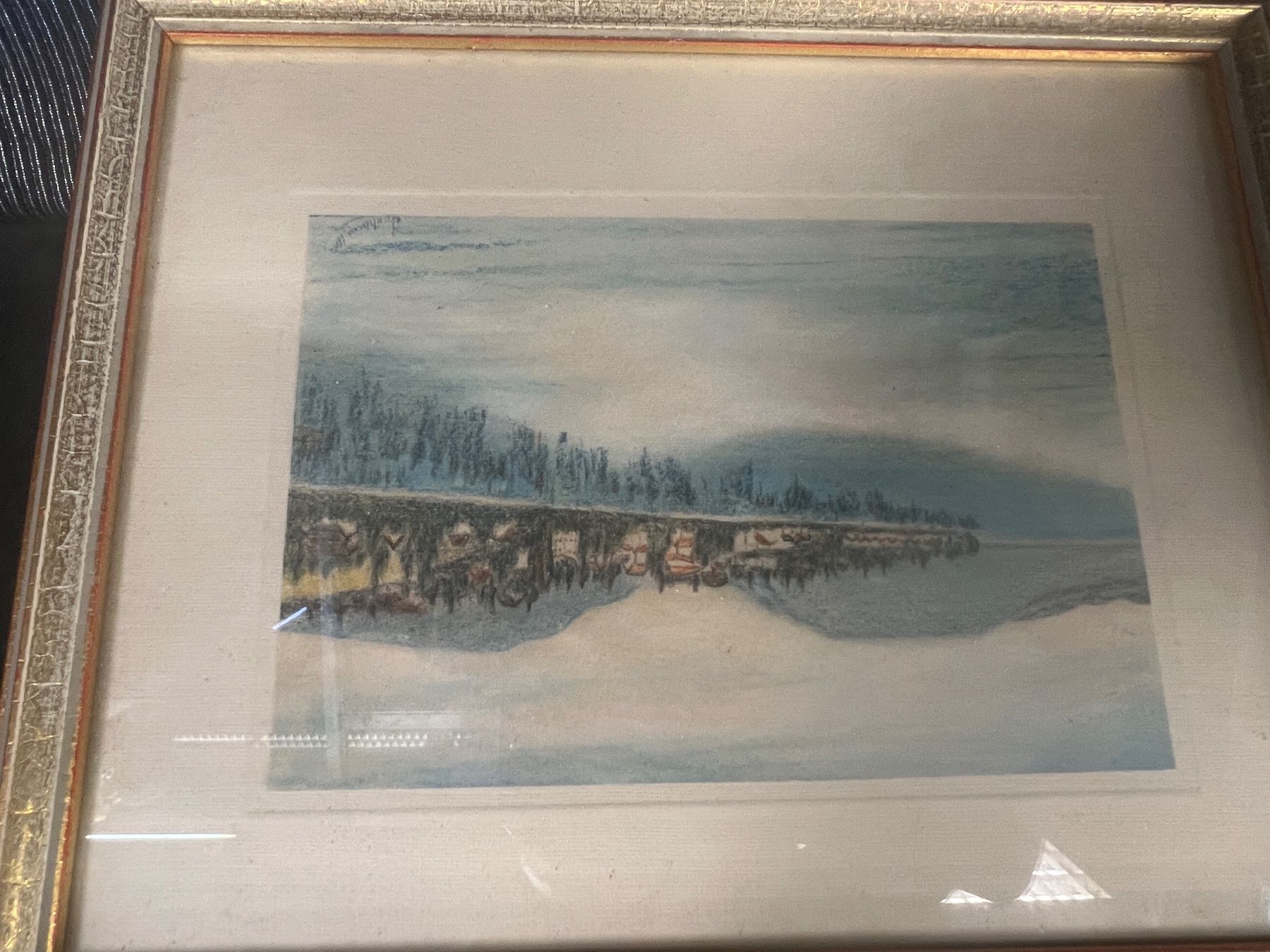 Gemälde: TABLEAU LAC SUISSE SIGNATURE ILLISIBLE – Gebraucht aus Genève von Qanil77 3