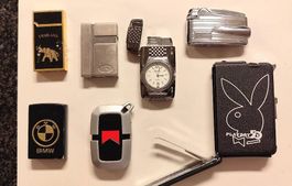 Lot Vintage Feuerzeuge (Marlboro, Playboy, BMW u.a.)  7 Stk.