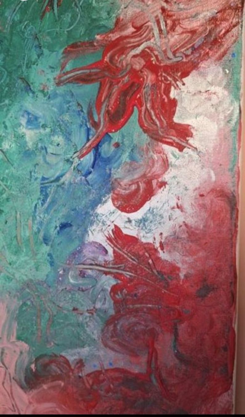 Dipinti: Gemälde " Lebensfeuer " handmade 50×70 – Nuovo (secondo la descrizione) da Riehen venduto da Steinbock1970 4