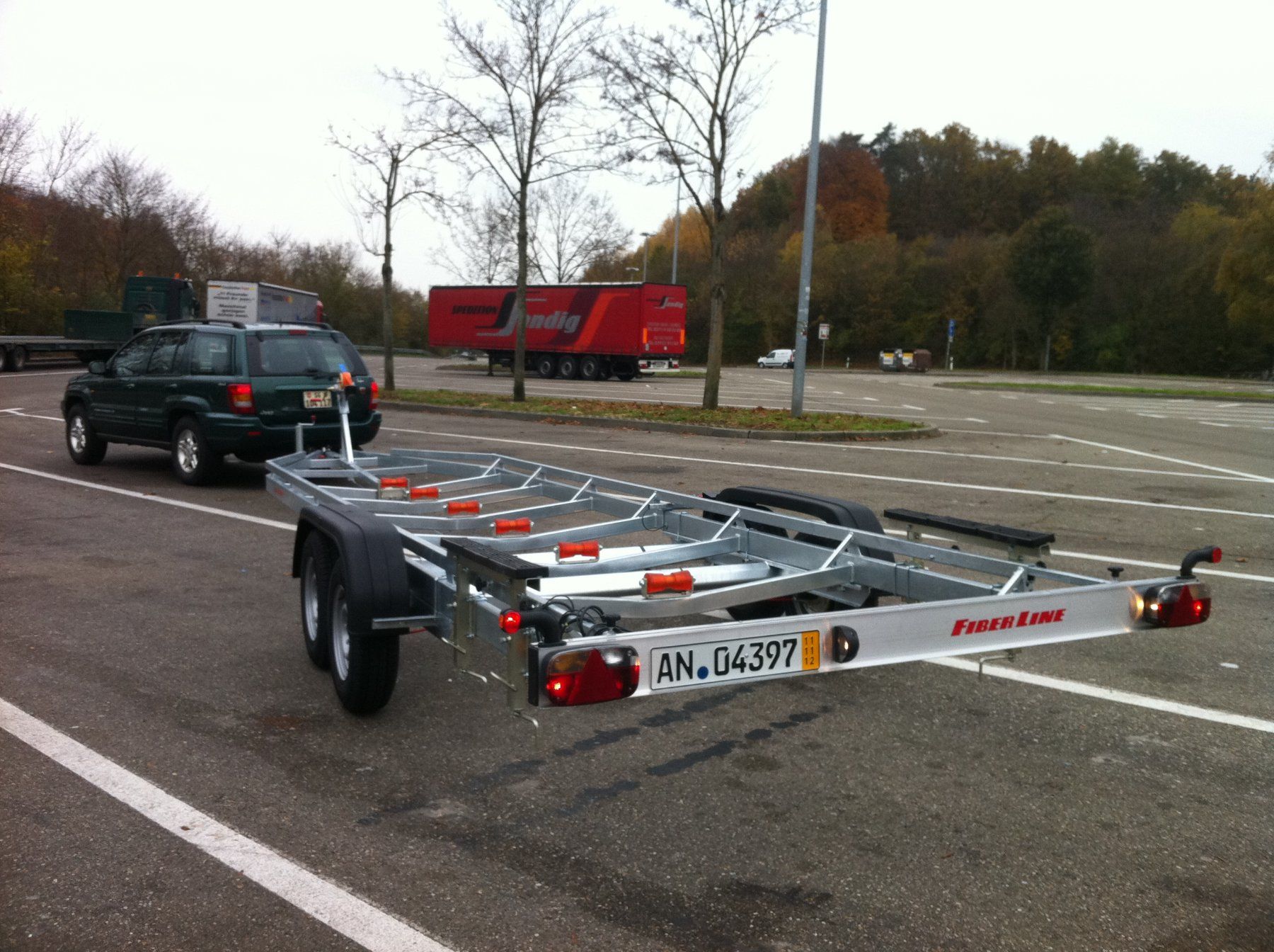 Rimorchi: Bootstrailer Fiberline FL 3500 MXXL, 2012 und 2015 – Usato da Steinach venduto da Jaguare1961