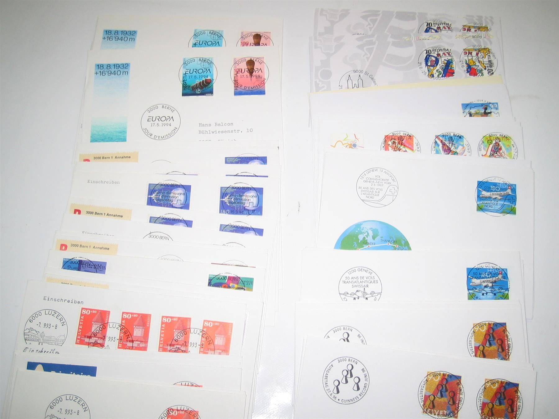 Tutti i francobolli: Schöner Posten FDC 1984 - 2000 ET-Voll-O – Usato da Winterthur venduto da Kyoung 3