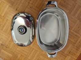 Edelstahl Bräter mit Deckel, Top Zustand, wie neu!