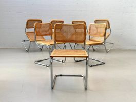 Vintage Freischwinger Stühle – Wiener Geflecht & Chrom