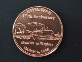 USA 1 Oz .999 Copper, Monitor vs Virginia