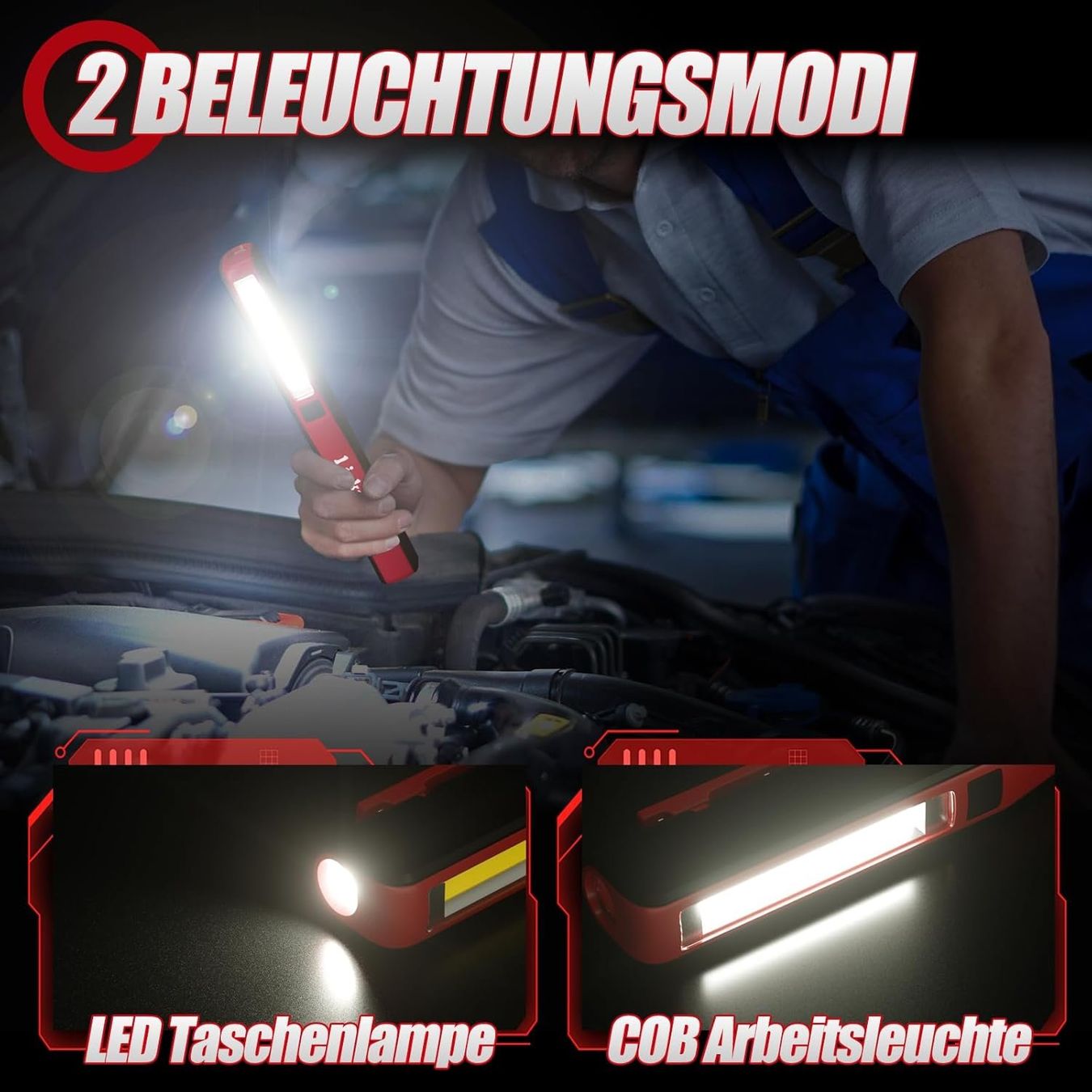Lampade: LED Arbeitsleuchte Werkstattlampe, 2 Stk – Nuovo e nell'imballaggio originale da Nuglar venduto da SaleRitter 1