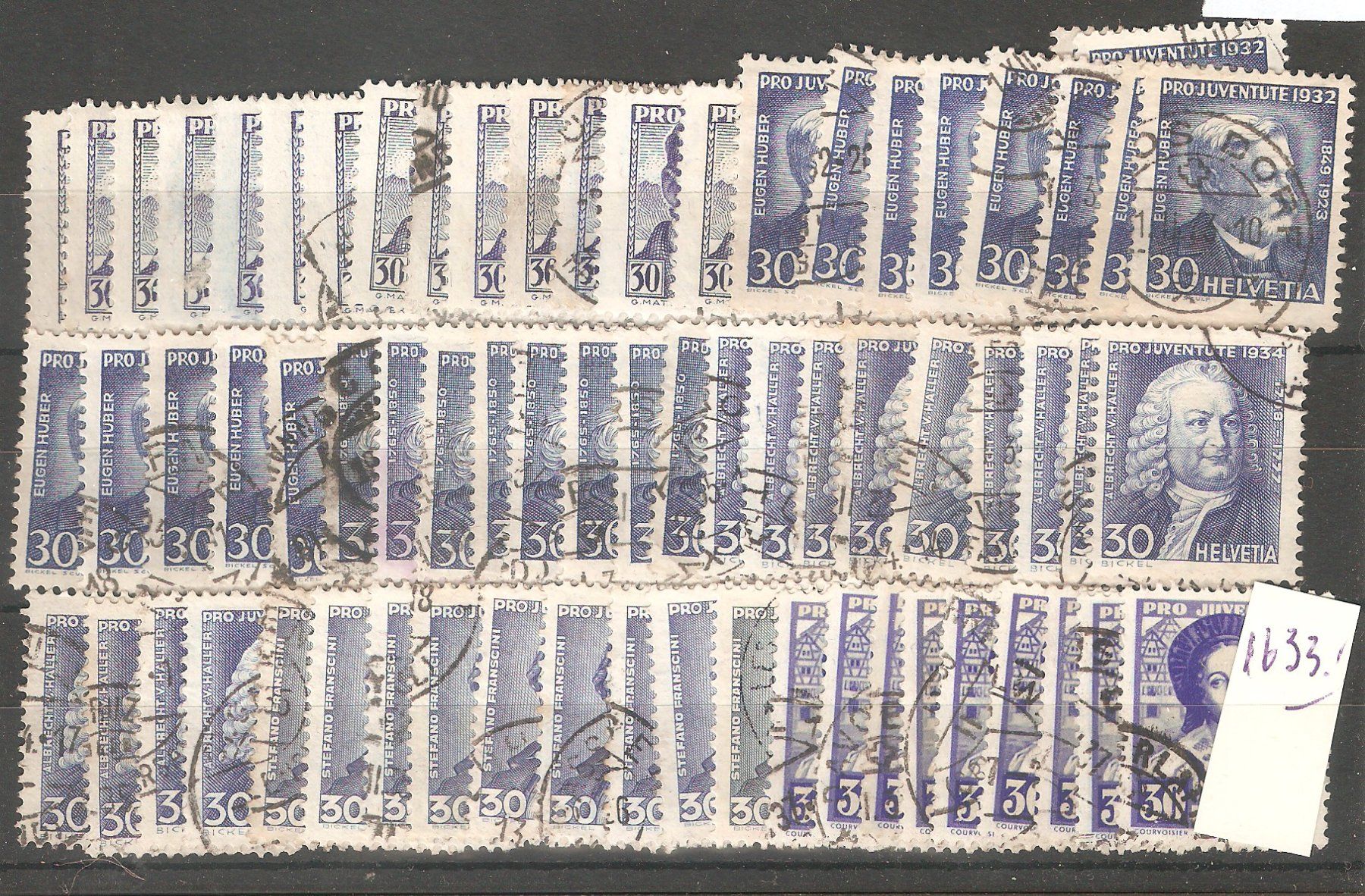 Alle Briefmarken: PJ ca. 67 hohe Werte 1931-36 sauber gest. – Gebraucht aus Lausanne von Whorvath