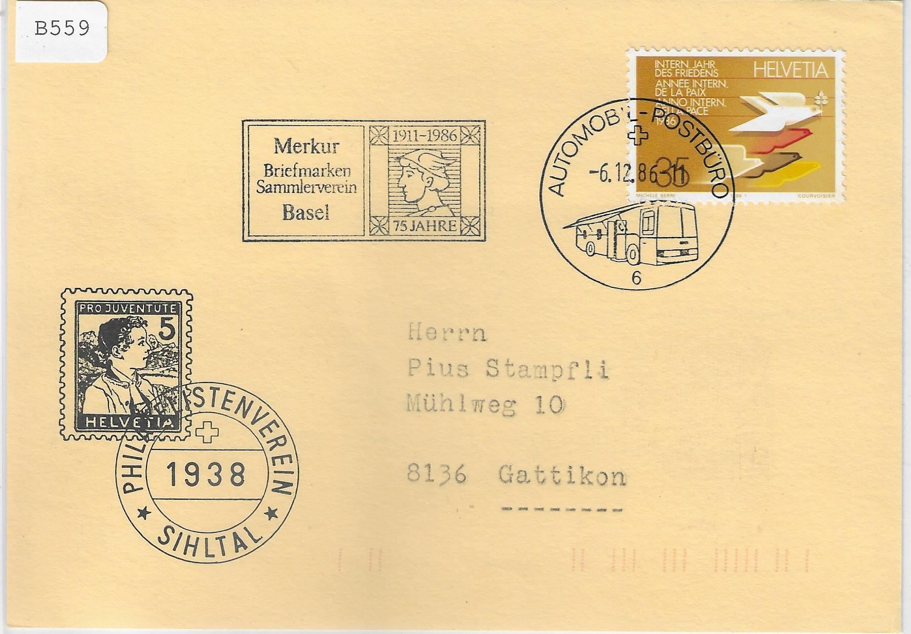 Tutti i francobolli: Sonderstempel Basel Merkur Briefmarken – Usato da Ettingen venduto da Kartenplanet