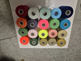Nähgarn-Set, 20 Rollen, verschiedene Farben,