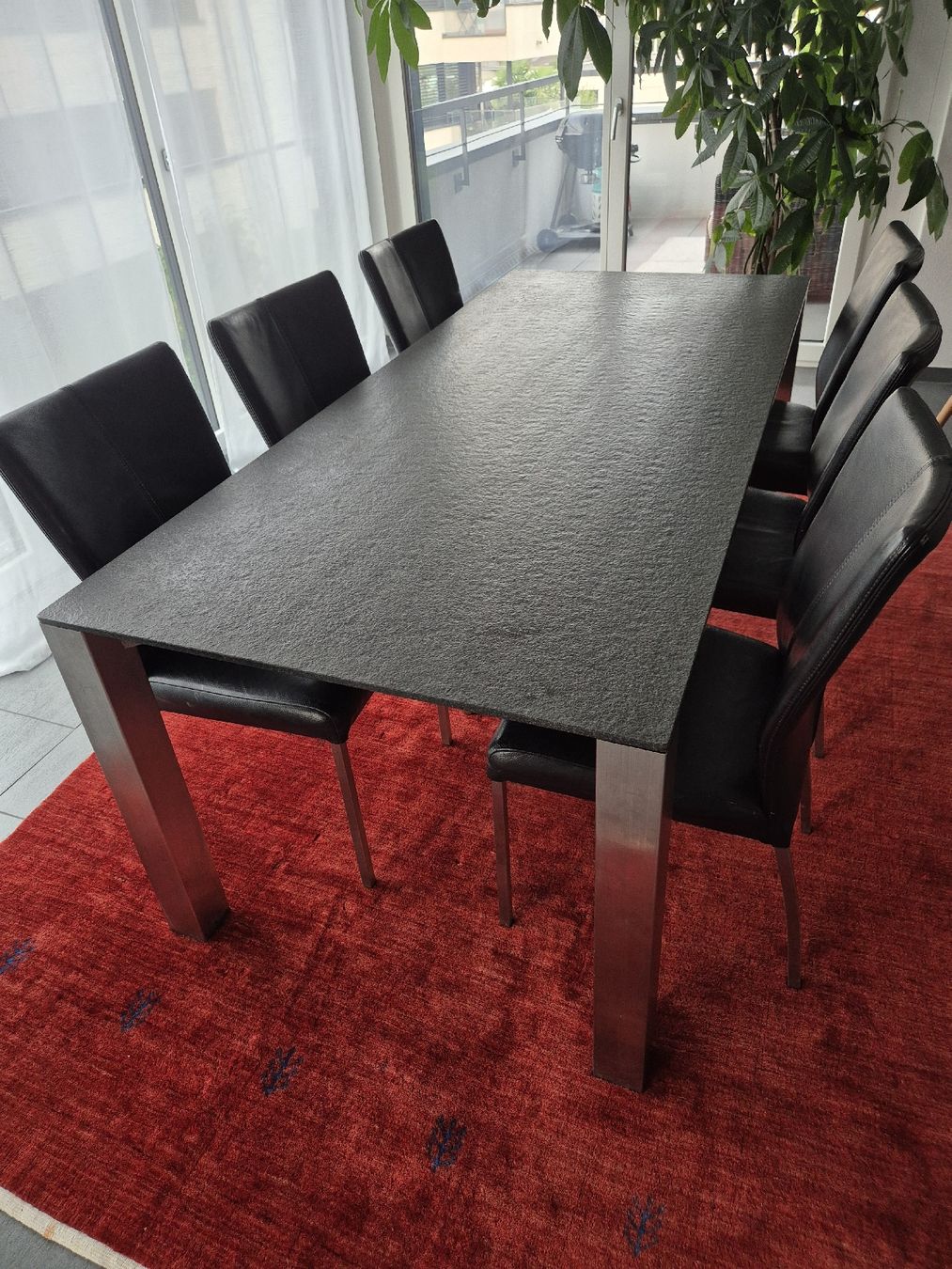 Tavoli: Schwarzer Granit Esstisch mit 6 Stühlen – Usato da Altendorf venduto da caj_hry2 9